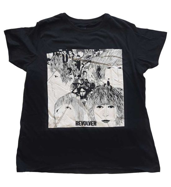 The Beatles: Revolver Album Cover - Ladies Black T-Shirt