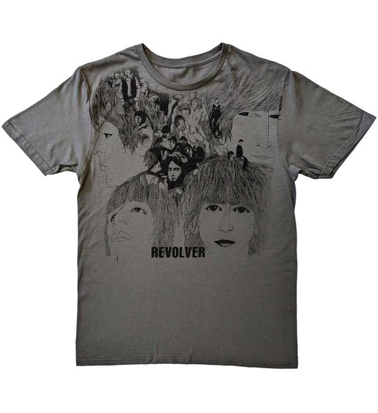 The Beatles: Revolver - Charcoal Grey T-Shirt