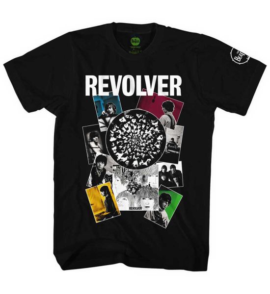 The Beatles: Revolver Montage - Black T-Shirt