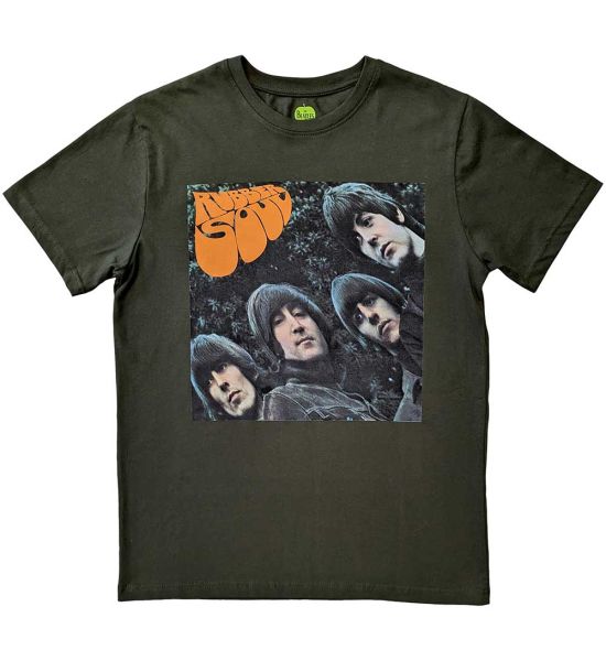 The Beatles: Rubber Soul Album Cover - Green T-Shirt