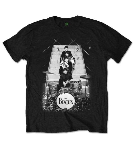 The Beatles: Stage Stairs - Black T-Shirt