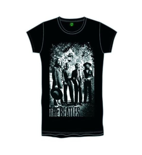 The Beatles: Tittenhurst Lamppost (Foiled) - Ladies Black T-Shirt