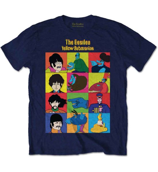 The Beatles: Yellow Submarine Characters - Navy Blue T-Shirt