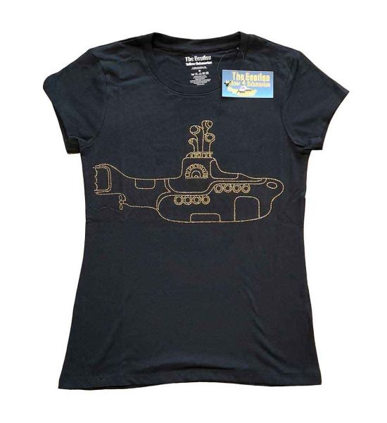 The Beatles: Yellow Submarine (Embellished) - Ladies Black T-Shirt