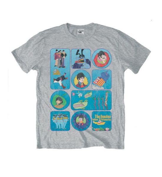 The Beatles: Yellow Submarine Montage - Heather Grey T-Shirt