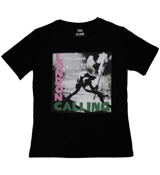 The Clash: London Calling - Ladies Black T-Shirt