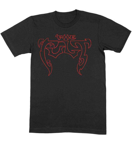 The Cult: Outline Logo - Black T-Shirt