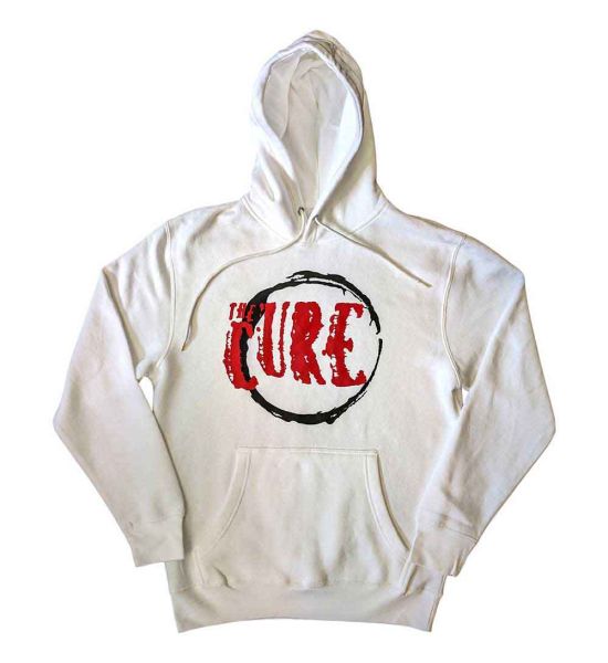 The Cure: Circle Logo - White Pullover Hoodie