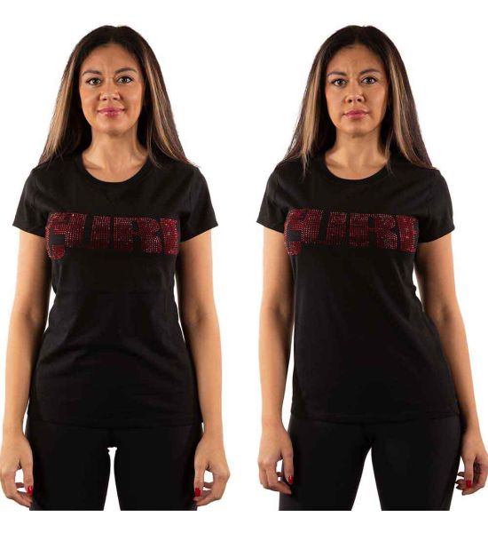 The Cure: Logo (Embellished) - Ladies Black T-Shirt