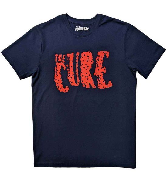 The Cure: Logo - Navy Blue T-Shirt