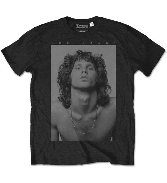 The Doors: Jim Beads Boyfriend - Black T-Shirt