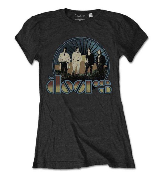 The Doors: Vintage Field - Ladies Black T-Shirt