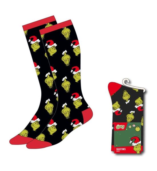 The Grinch: Grinch's Face Socks (38-45) Preorder