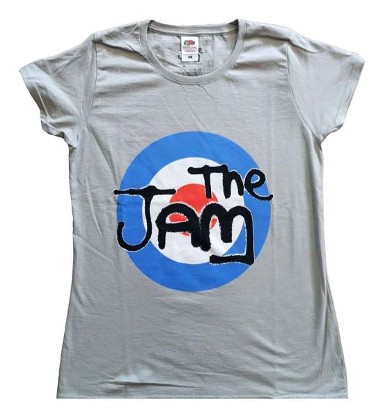 The Jam: Spray Target Logo - Grey Ladies T-Shirt