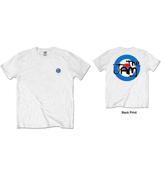 The Jam: Target Logo (Back Print) - White T-Shirt