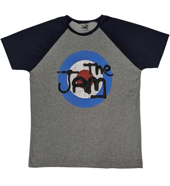 The Jam: Vintage Logo - Grey & Navy Blue T-Shirt