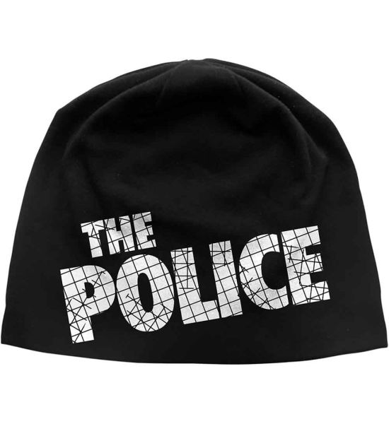 The Police: Logo (Discharge Print) - Black Beanie Hat Preorder