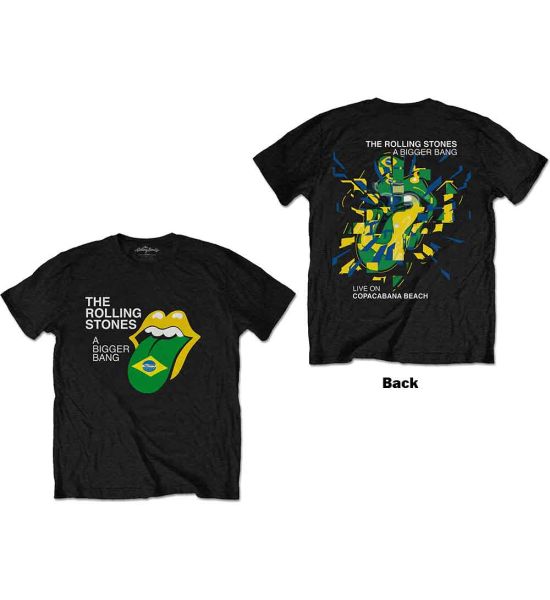 The Rolling Stones: Bigger Bang - Brazil '80 (Back Print) - Black T-Shirt