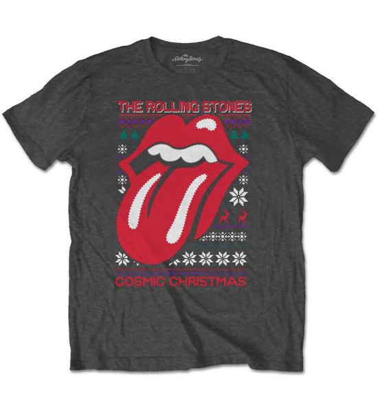 The Rolling Stones: Cosmic Christmas - Charcoal Grey T-Shirt