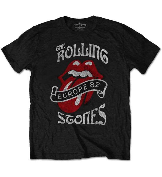 The Rolling Stones: Europe '82 Tour - Black T-Shirt