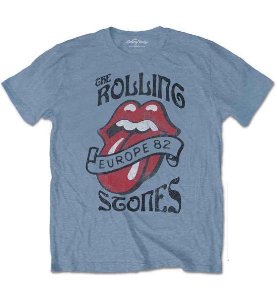 The Rolling Stones: Europe '82 Tour - Stone Blue T-Shirt