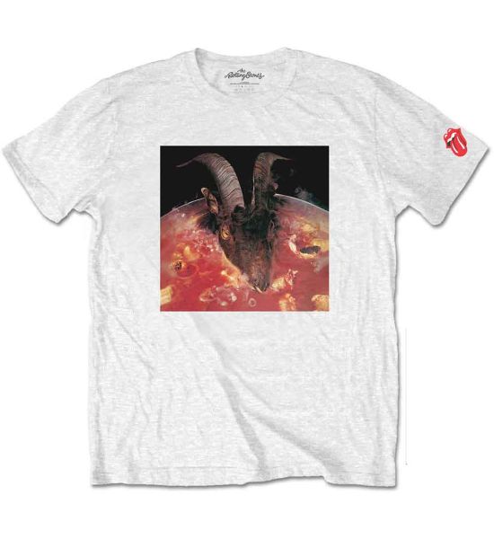 The Rolling Stones: Goats Head Soup (Sleeve Print) - White T-Shirt