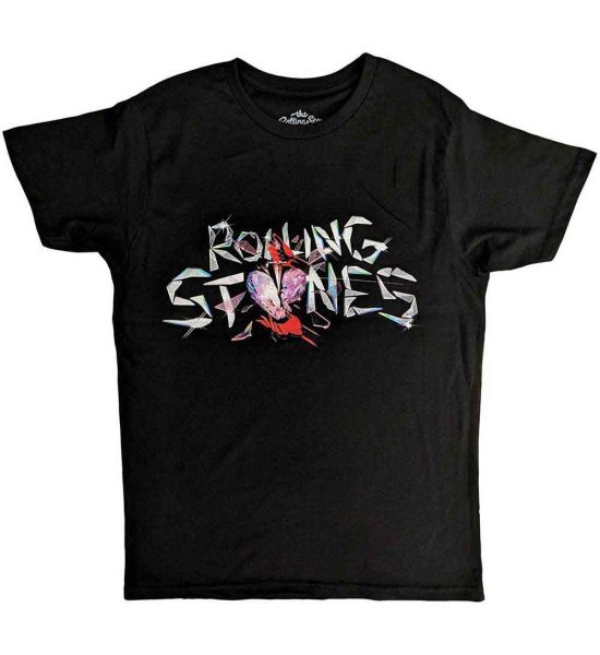 The Rolling Stones: Hackney Diamonds Glass Logo - Black T-Shirt