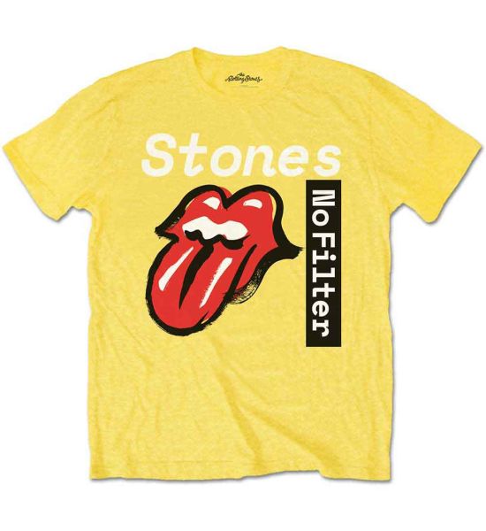 The Rolling Stones: No Filter Text - Yellow T-Shirt