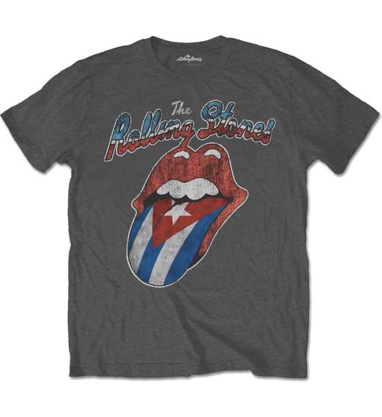 The Rolling Stones: Rocks Off Cuba - Charcoal Grey T-Shirt