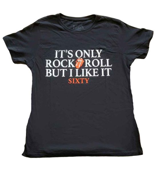 The Rolling Stones: Sixty It's only R&R but I like it (Foiled) - Ladies Black T-Shirt