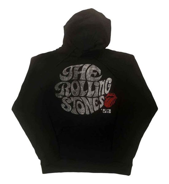 The Rolling Stones: Swirl Logo '82 - Black Pullover Hoodie