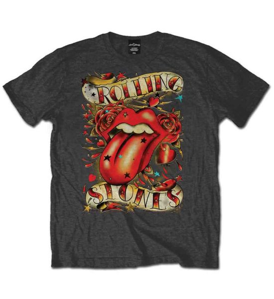 The Rolling Stones: Tongues & Stars - Brown T-Shirt