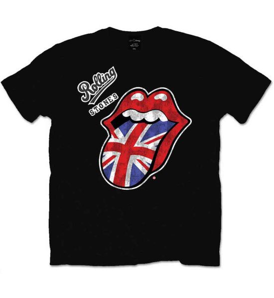 The Rolling Stones: Vintage British Tongue - Black T-Shirt