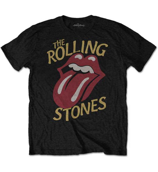 The Rolling Stones: Vintage Typeface - Black T-Shirt