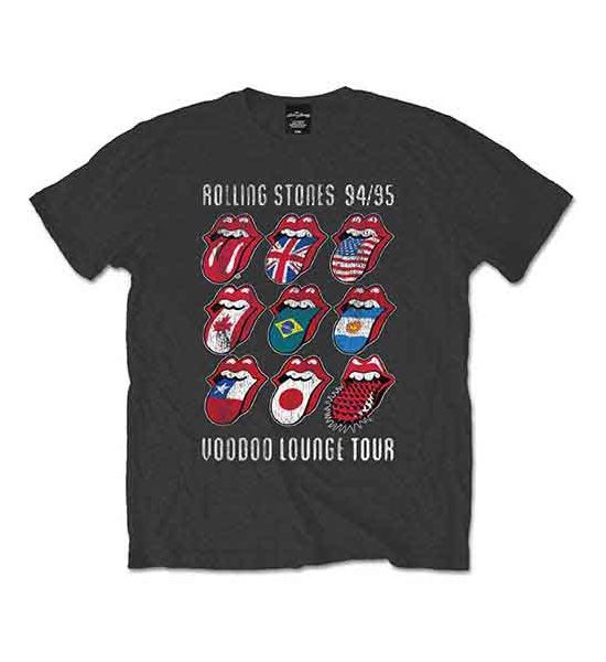 The Rolling Stones: Voodoo Lounge Tongues - Charcoal Grey T-Shirt