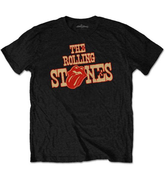 The Rolling Stones: Wild West Logo - Black T-Shirt