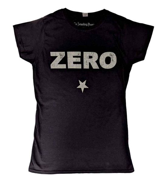 The Smashing Pumpkins: Zero Distressed - Ladies Black T-Shirt