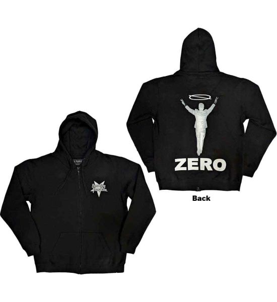 The Smashing Pumpkins: Zero Halo (Back Print) - Black Zip-up Hoodie