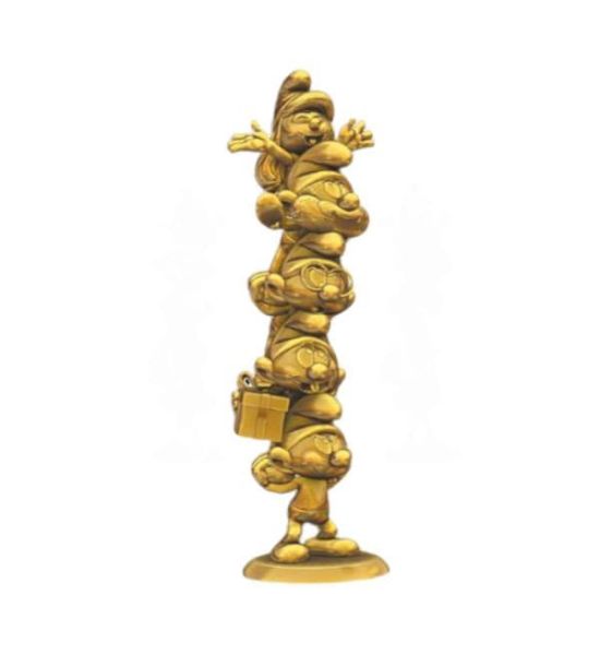 The Smurfs: Smurfs Column Gold Limited Edition Resin Statue (50cm) Preorder