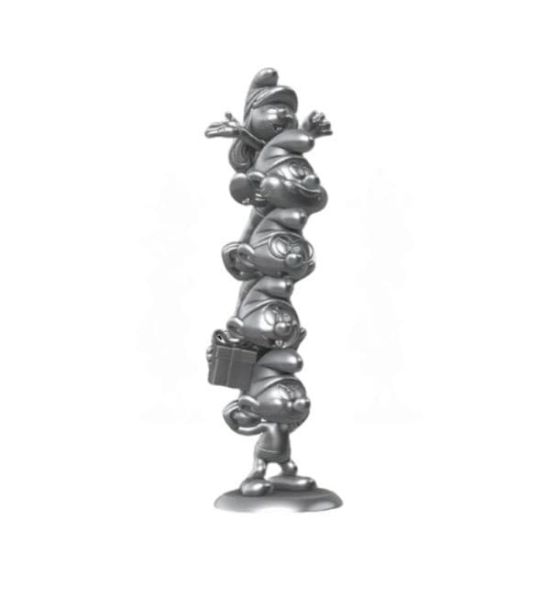 The Smurfs: Smurfs Column Silver Limited Edition Resin Statue (50cm) Preorder