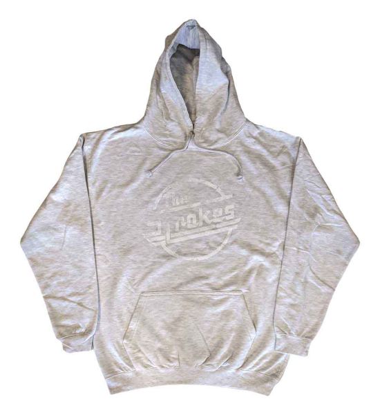 The Strokes: Distressed Magna Mono - Grey Pullover Hoodie