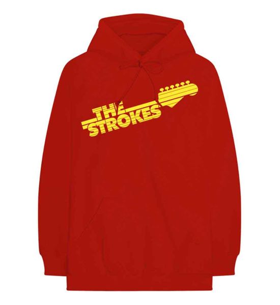 The Strokes: Guitar Fret Logo - Red Pullover Hoodie