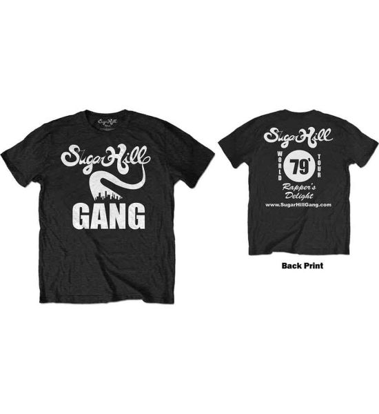 The Sugar Hill Gang: Rappers Delight Tour (Back Print) - Black T-Shirt