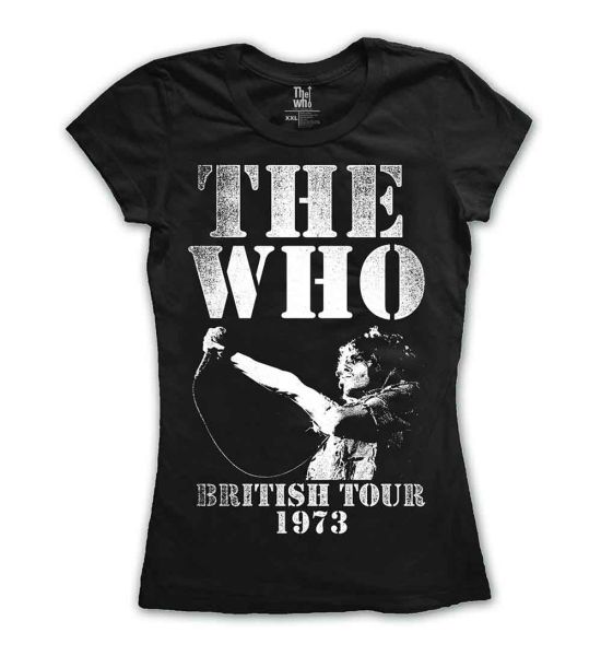 The Who: British Tour 1973 - Ladies Black T-Shirt