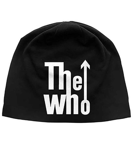 The Who: Logo (Discharge Print) - Black Beanie Hat Preorder