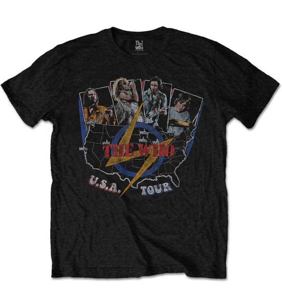 The Who: USA Tour Vintage - Black T-Shirt