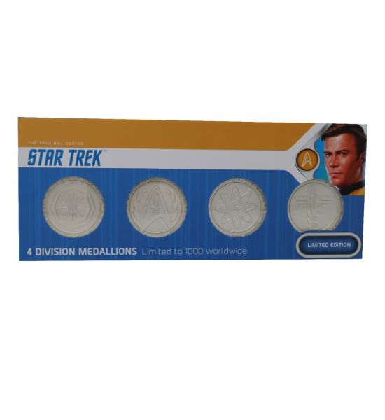 Star Trek: 999 Silver Plating Limited Edition Starfleet Division Medallions Set Preorder