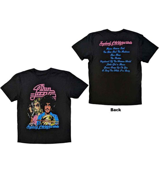 Thin Lizzy: Vagabonds of the Western World Tracklist (Back Print) - Black T-Shirt