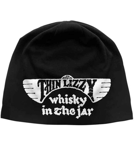 Thin Lizzy: Whisky In The Jar JD Print (Discharge Printing) - Black Beanie Hat Preorder