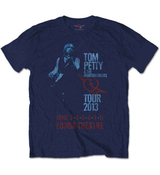 Tom Petty & The Heartbreakers: Fonda Theatre (Soft Hand Inks) - Navy Blue T-Shirt